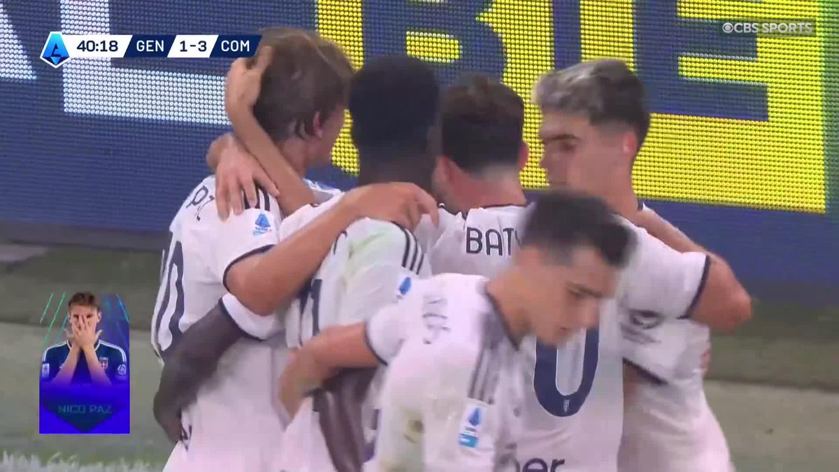 Who else but Nico Paz 😤 The Argentine finishes it off to make it three for Como 👏 Watch Serie A on Paramount+ 📺