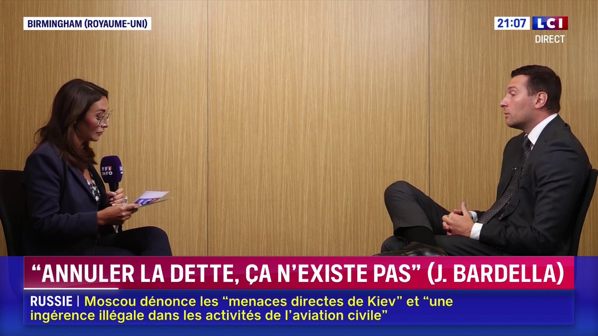 🗣️ "Je dis aux Français : essayez-nous !", lance Jordan Bardella à propos d'une éventuelle arrivée du RN au pouvoir 📺 Face à Margot Haddad sur LCI