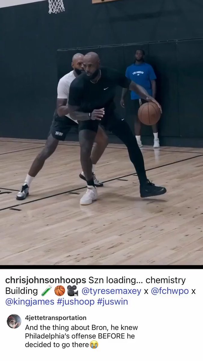 Szn loading… chemistry Building 🧪🏀🎥 LeBron x JB x Maxey (via Chris Johnson Hoops)