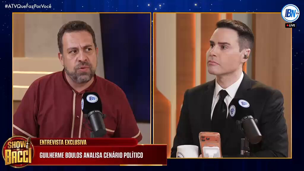 Guilherme Boulos é desmentido ao vivo pelo Bacci após mentir sobre Nikolas Ferreira
