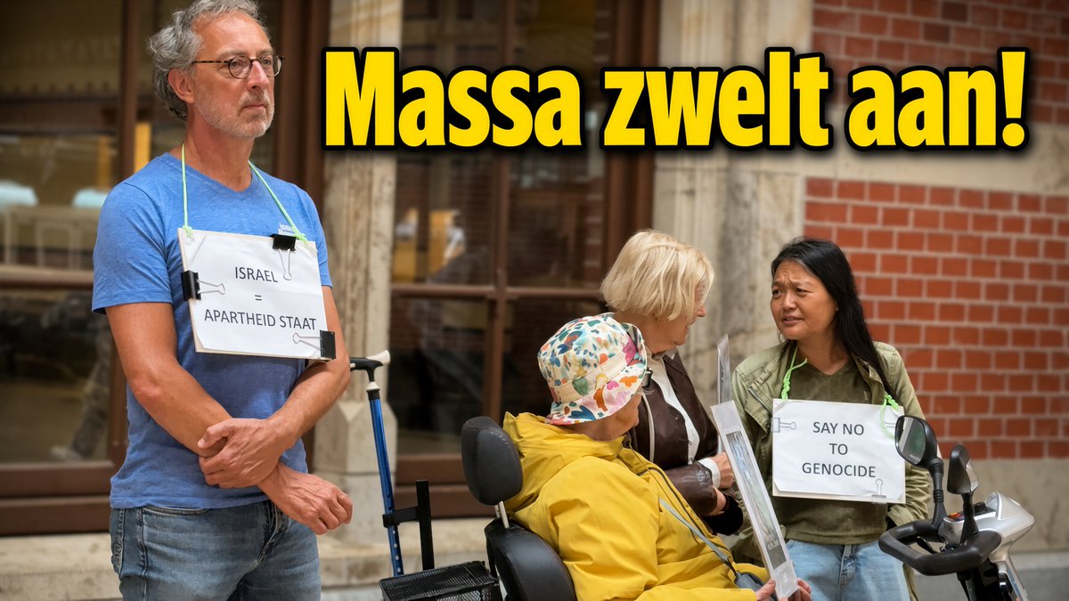 Voor de laatste tien minuten meldt zich nóg een versterking: de man in het blauwe shirt. Wat onwennig met de handen over elkaar, maar de menigte zwelt aan tot een indrukwekkend totaal van acht personen. De impact is voelbaar op het station.