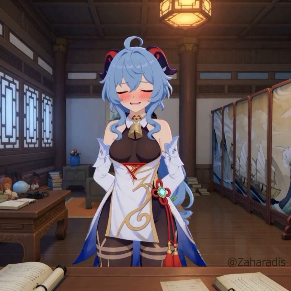 Ganyu showing us around her room, or at least what it should be unless she falls asleep in the corridor or gardens (Again). Genshin Impact. #甘雨 #原神