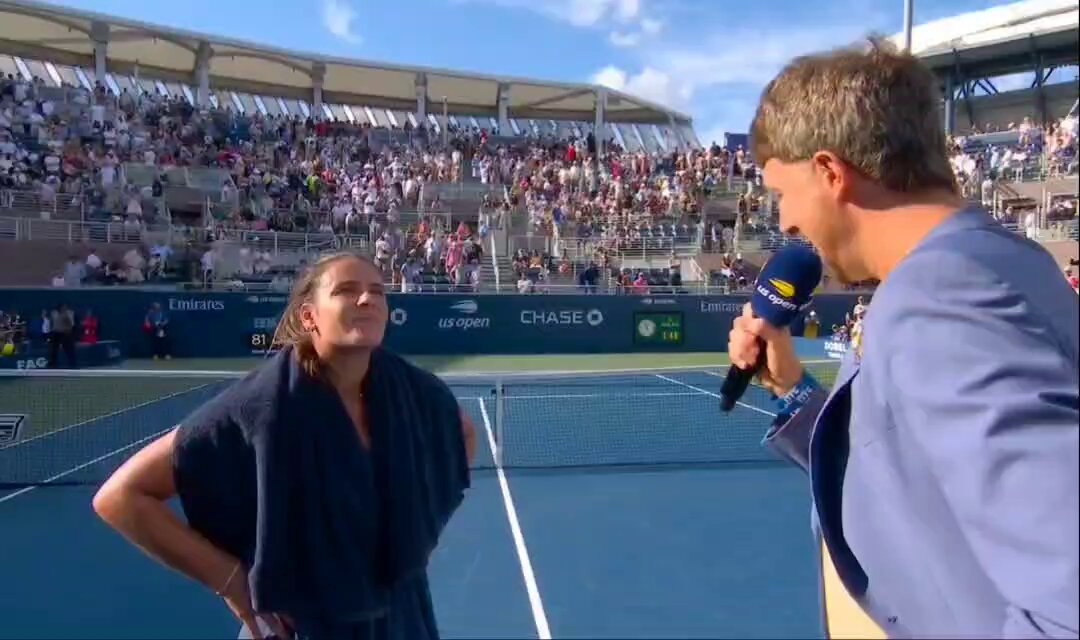 Emma Navarro on beating Karolina Muchova at the U.S. Open “I’m over the moon. You guys rock!” 🥰 “She’s a great player and has had a great year this year. A lot of really good results. I knew it would be tough today. She has a more unique game style on the WTA tour. Definitely unique matchup. But I enjoyed it. I had fun playing today. I’m looking forward to playing again in a few days.” ❤️