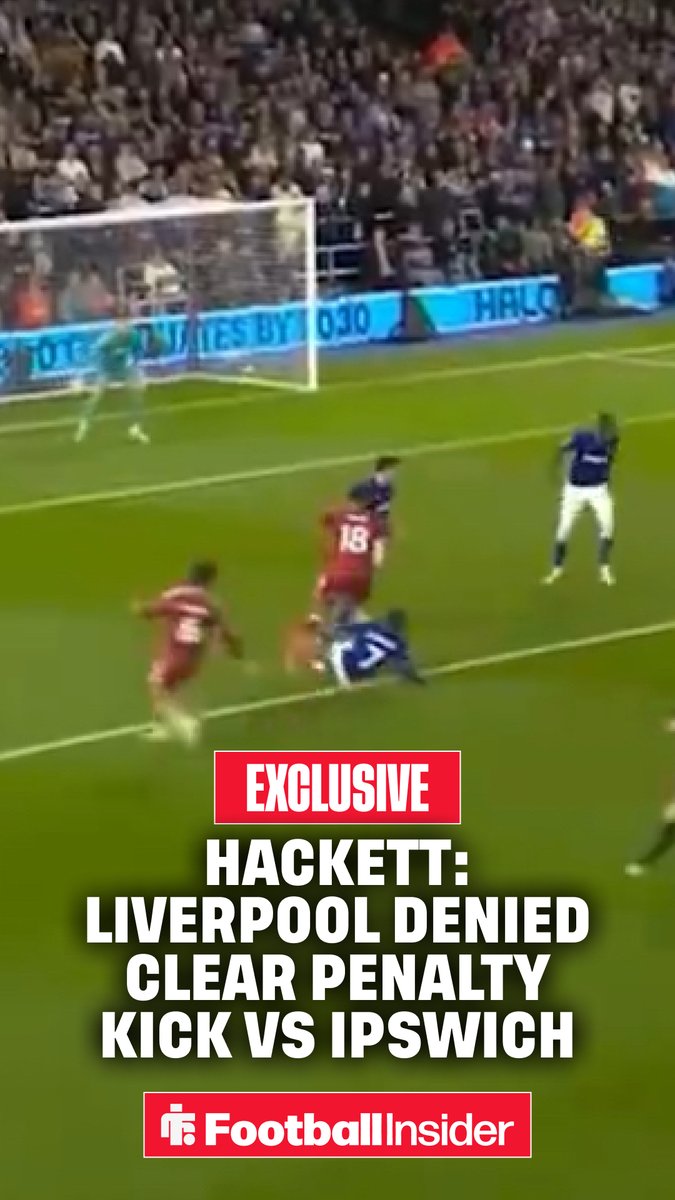 ⛔️ "Clear and obvious 𝐄𝐑𝐑𝐎𝐑" - KEITH HACKETT: Liverpool denied obvious penalty for challenge on Cody Gakpo vs Ipswich.