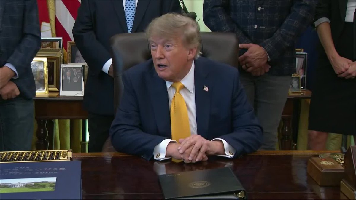 President Donald Trump calls the war in Iran “small potatoes" during remarks to reporters at the White House