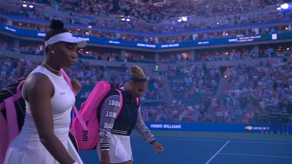 Venus. Serena. Back in Arthur Ashe Stadium together!
