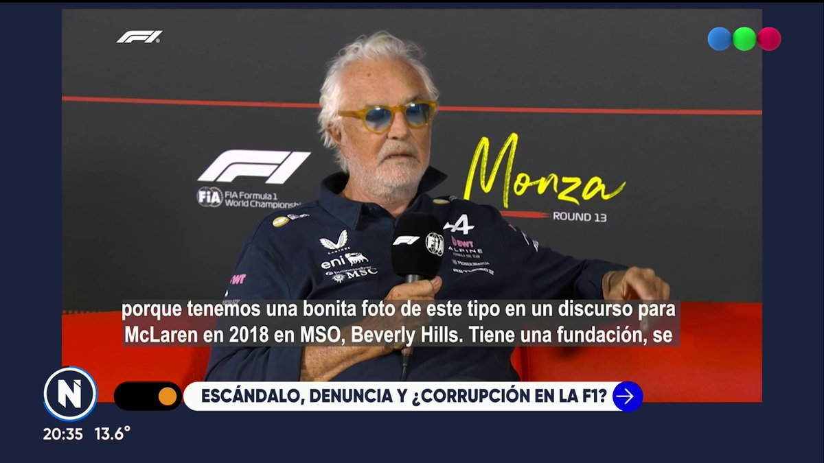 Escándalo en la F1: Flavio Briatore acusó a Mclaren por regalar autos a un juez en el caso Gasly. Mirá más #TelefeNoticias en vivo en