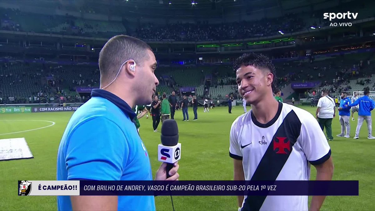 Autor dos gols do Vasco na final do Brasileirão Sub-20, Andrey comentou sobre a partida e projetou o futuro.