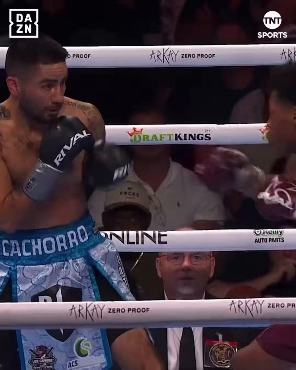 Hit him right where it hurts 😬🥴 #RuizKnyba live on TNT Sports U.S. &amp; DAZN Boxing 🥊