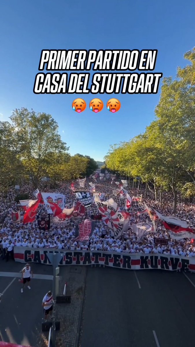 Aficionados del Stuttgart inaugurando la nueva temporada en casa 🔥 🔥 🔥 Vía: X / VfB
