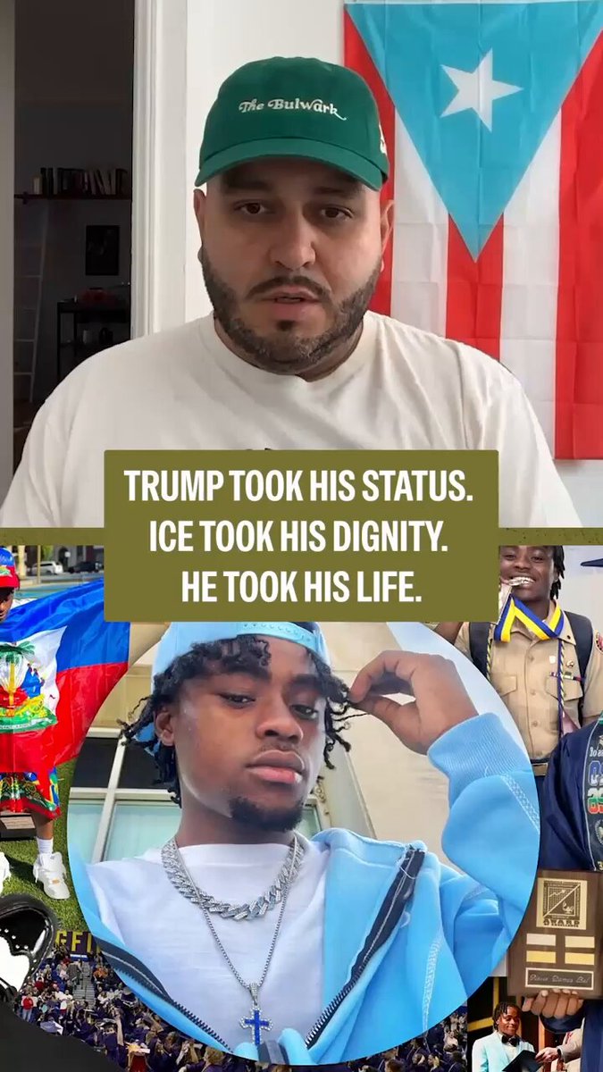 “This isn't just about a life lost, a family destroyed...This is about what kind of country we want to be.” Adrian Carrasquillo tells the story of 20-year-old Pierre Damas Bel, who took his life after losing TPS and being forced to wear an ICE ankle monitor.