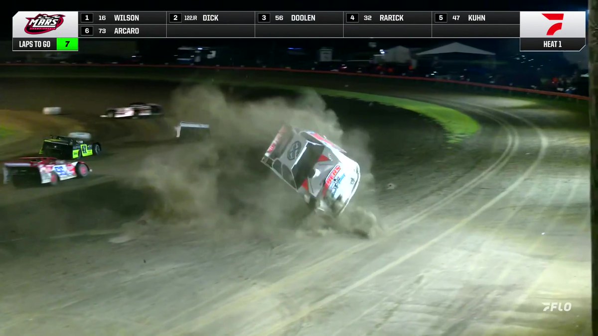 💥 Hudson Dick goes for a wild ride at Farmer City Raceway! #MARSLateModels | September 3 | Live on FloRacing 📺