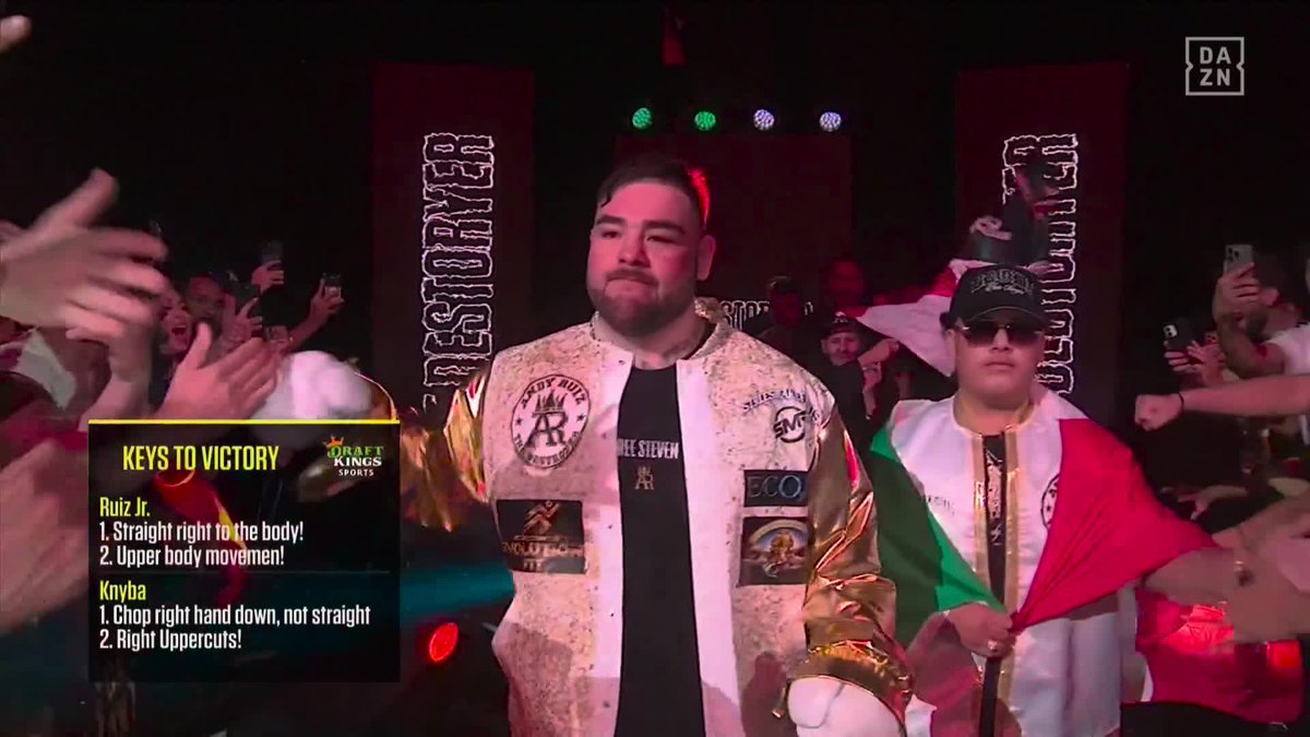 Andy Ruiz enters the ring for the first time in 2 years! 🔥🇲🇽 #TheFight | #RuizKnyba | Live NOW on DAZN and TNT ▪️