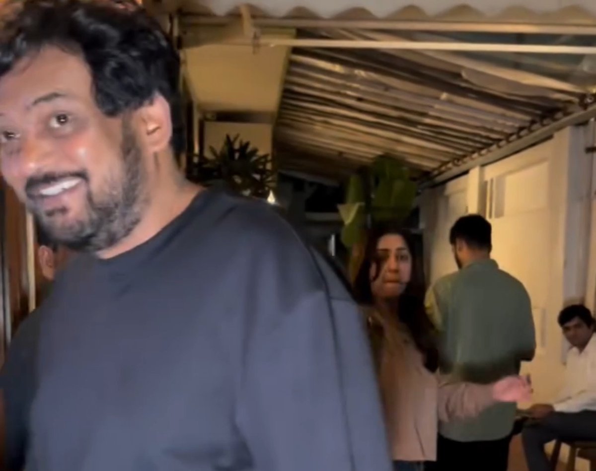 #Charmi and Purijaganadh at Mumbai but she Surprised by seeing the Media Suddenly