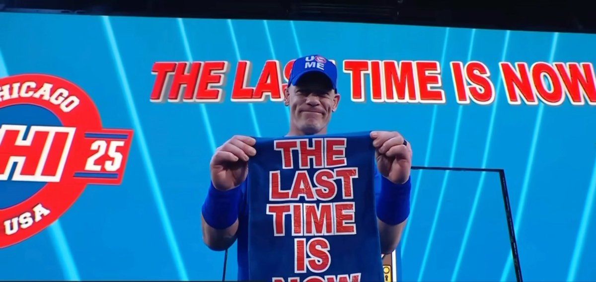 1 year ago today John Cena made his final appearance ever on Smackdown. He was so emotional hearing the crowd in Chicago that once booed him out the building, sing his song one last time. The final entrance ever on the blue brand. (2025)