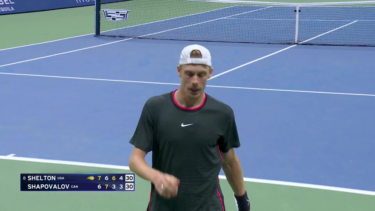 Looking to finish! Ben Shelton rips the forehand winner cross court.