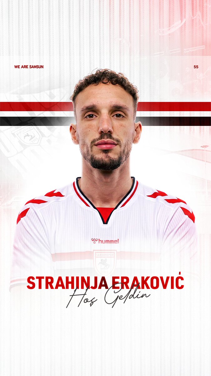 Atatürklü Arma’nın yeni üyesi: Strahinja Eraković! 💪 Ailemize hoş geldin, Strahinja! 🔴⚪️ #Samsunspor #AtatürklüArma #StrahinjaErakovic