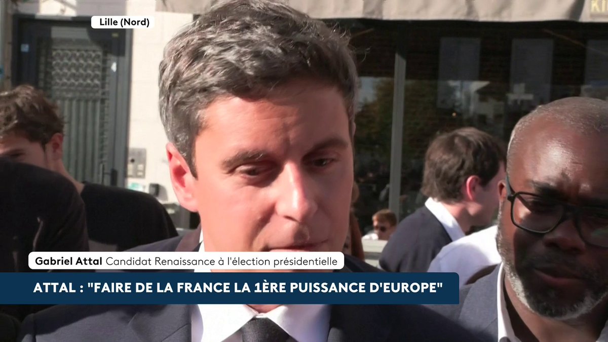 🔴 🗣 "L'idée qu'il y aurait des terrains qu'il faudrait laisser aux autres, c'est l'inverse ce que je pense", assure le candidat Renaissance Gabriel Attal, qui ne "laissera aucun terrain aux autres" lors de sa campagne. #canal16
