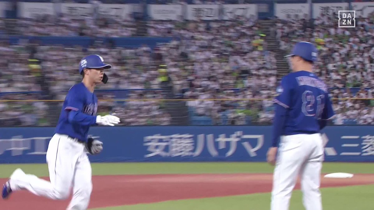 外野は追わない 打った瞬間の完璧弾 福永裕基 2試合連続先頭打者ホームラン ⚾️ヤクルト×中日 #dragons #だったらDAZN