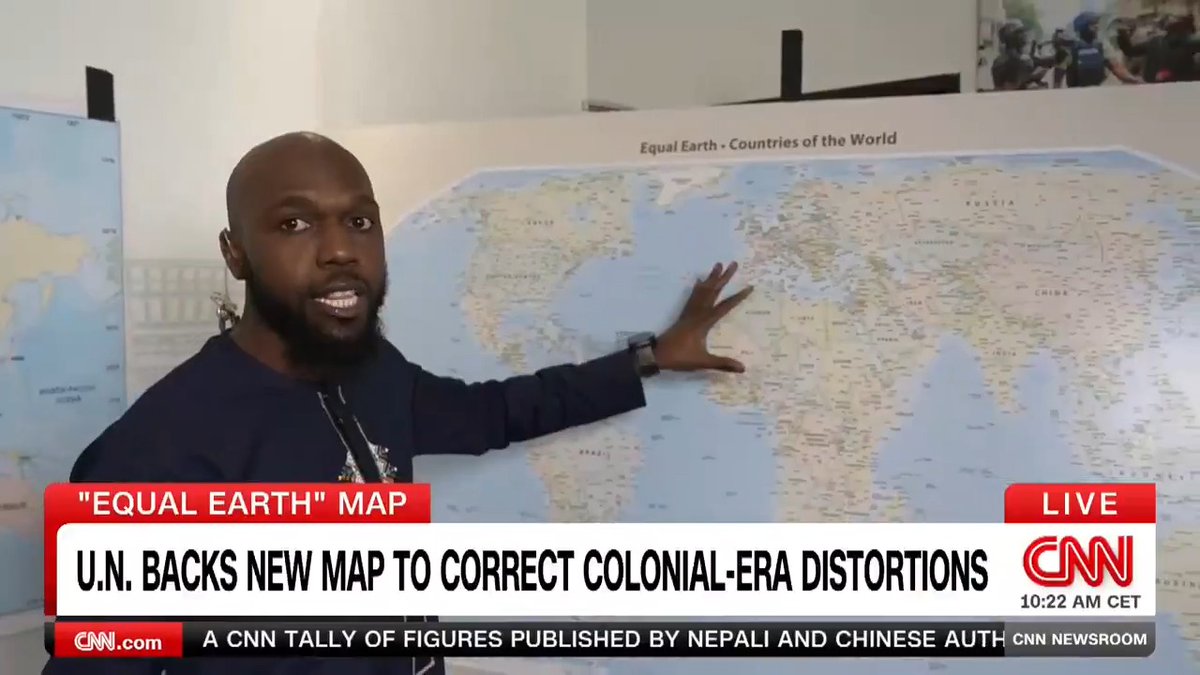 The world map you've known all your life is wrong! Nearly every country at the UN voted to adopt a new map that shows a more accurate size of Africa after ~500 years of "symbolic minimization." Only the US voted against it. I explained why this is important on CNN