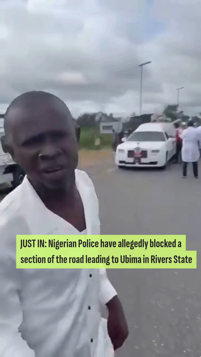 JUST IN"The Nigerian Police have helped Wike to block a Section of the Omagwa road in Rivers State and this is major road leading to Ubima, for the burial of Rotimi Amaechi's Late Mother" ~ Chizi Enyi
