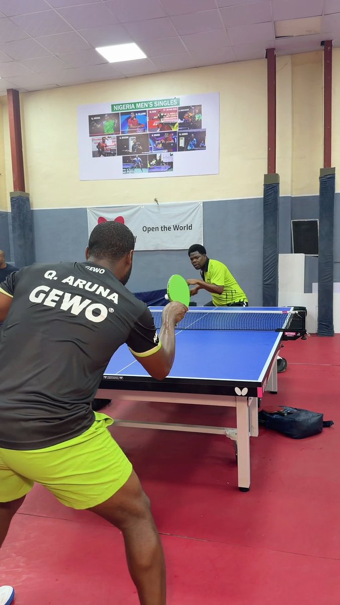 A great honor to train with Quadri Aruna! One of the World’s best 🏓 Players and the only African Player ever to have entered the World Top 10 ranking. 👑