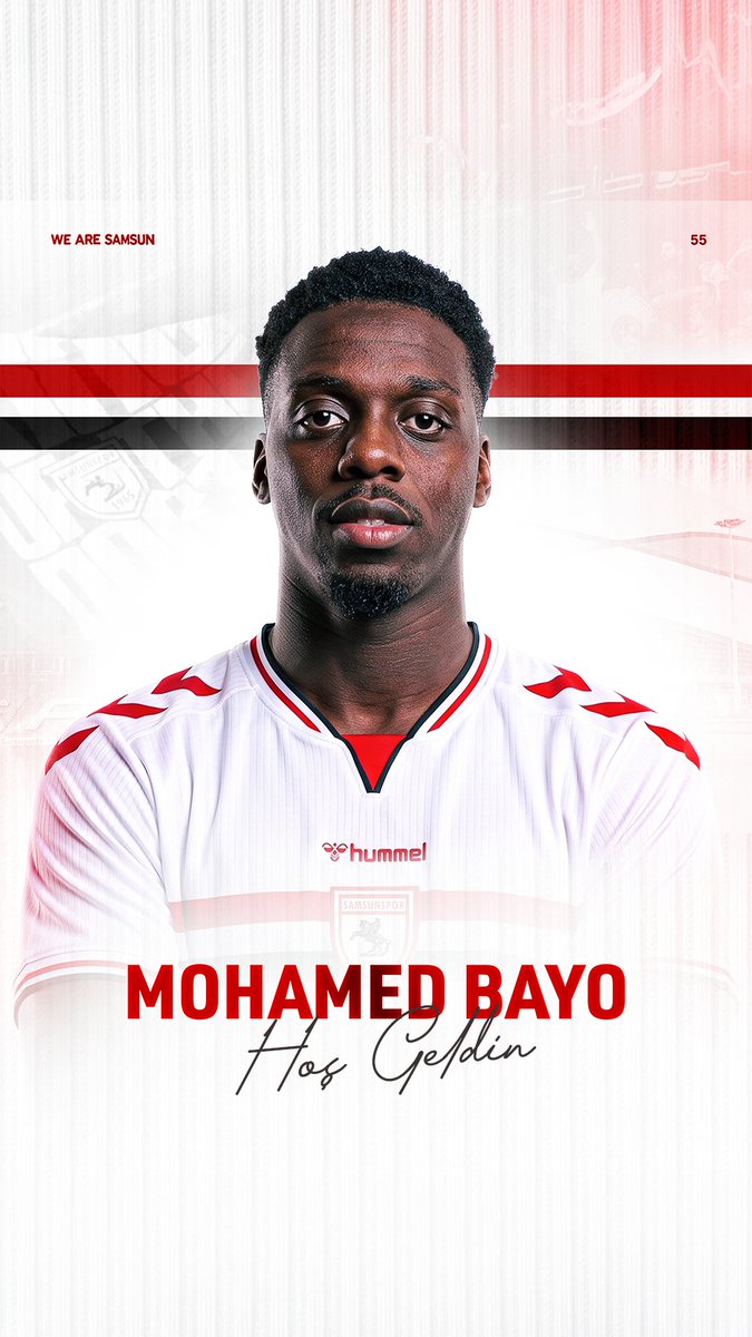 Yeni transferimiz Mohamed Bayo! 🇬🇳💪 Ailemize hoş geldin, Mohamed! ❤️🤍 #Samsunspor #AtatürklüArma #MohamedBayo