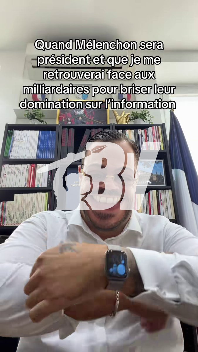 Vidéo gravissime de Sébastien Delogu sur TikTok, qui se met en scène dans une posture s’apprêtant à tabasser une femme en pleurs puis hurlant de terreur.