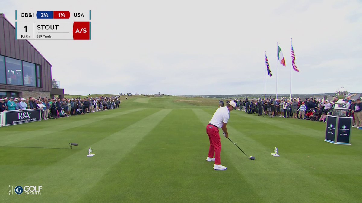 Preston Stout opens his singles match with a beauty off the tee during afternoon play at the Walker Cup 🔥 📺 Golf Channel