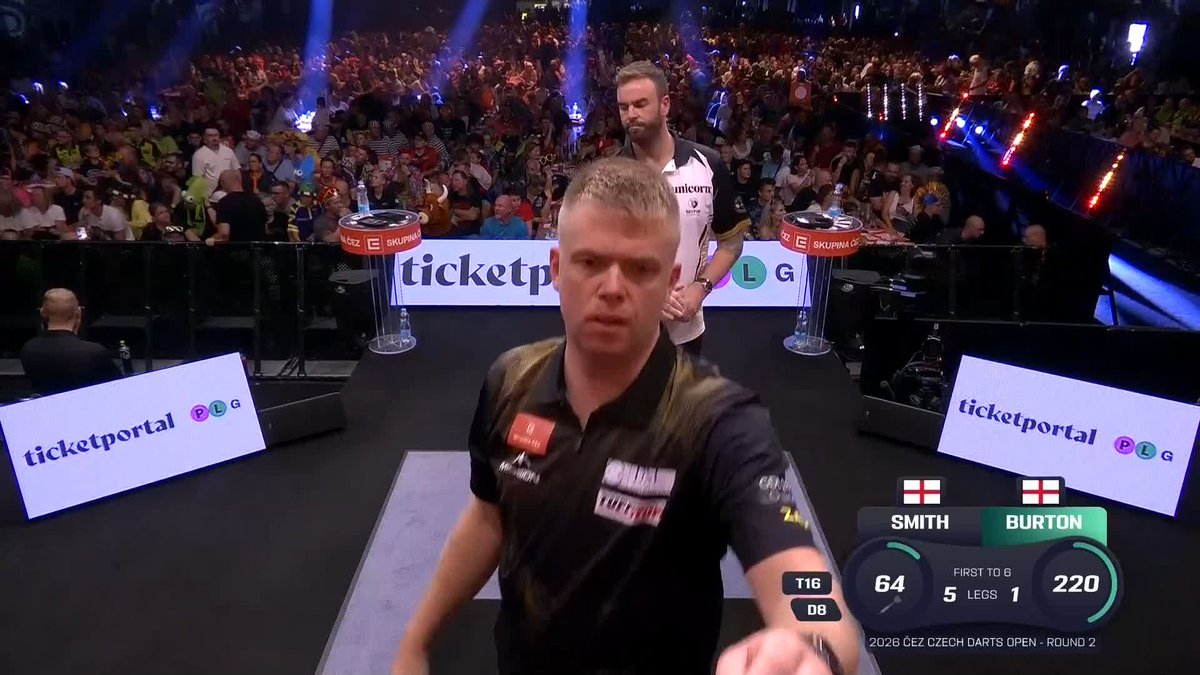 ROSS SMITH DOMINATES AGAINST BURTON! Looking to go back-to-back on the European Tour, Ross Smith is off to a flying start as he thrashes Stephen Burton 6-1. 📺 #ET12