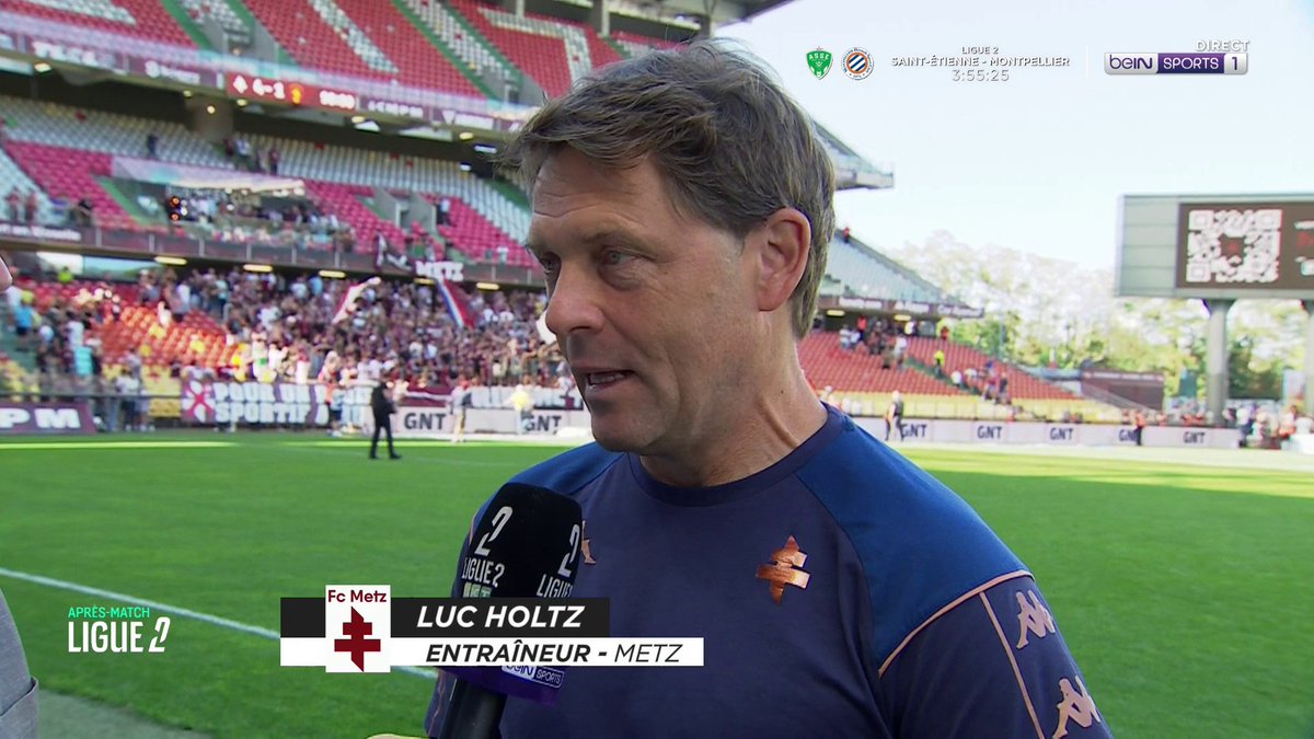 ⚽️ #Ligue2BKT 🗣️ Luc Holtz : « Dans le contenu avec le ballon, c’était bien meilleur que la semaine dernière. C’est une victoire méritée. » #beINLIGUE2
