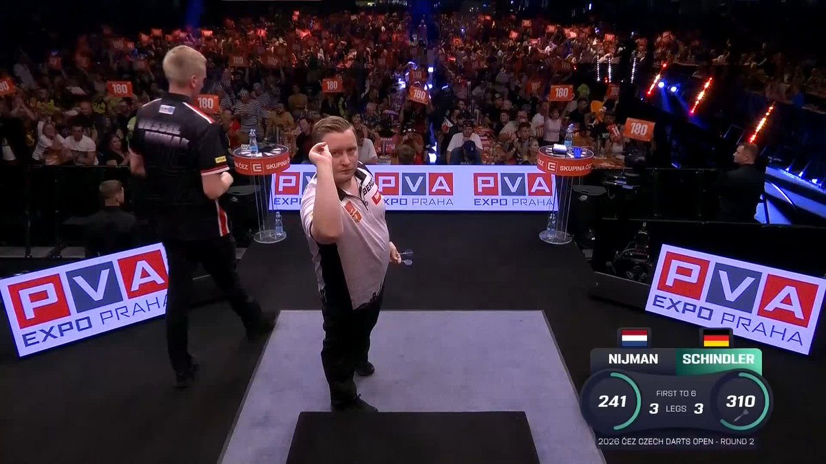 THE BIG FISH FROM SCHINDLER!! 🔥 A special finish from Martin Schindler as he finds the 170 checkout to lead 4-3 👏 📺 #ET12