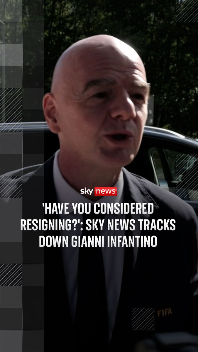 Sky News tracks down FIFA President Gianni Infantino in Poland as he attends the opening match of the Under 20's Women's World Cup. Our sports correspondent Rob Harris reports. Latest: