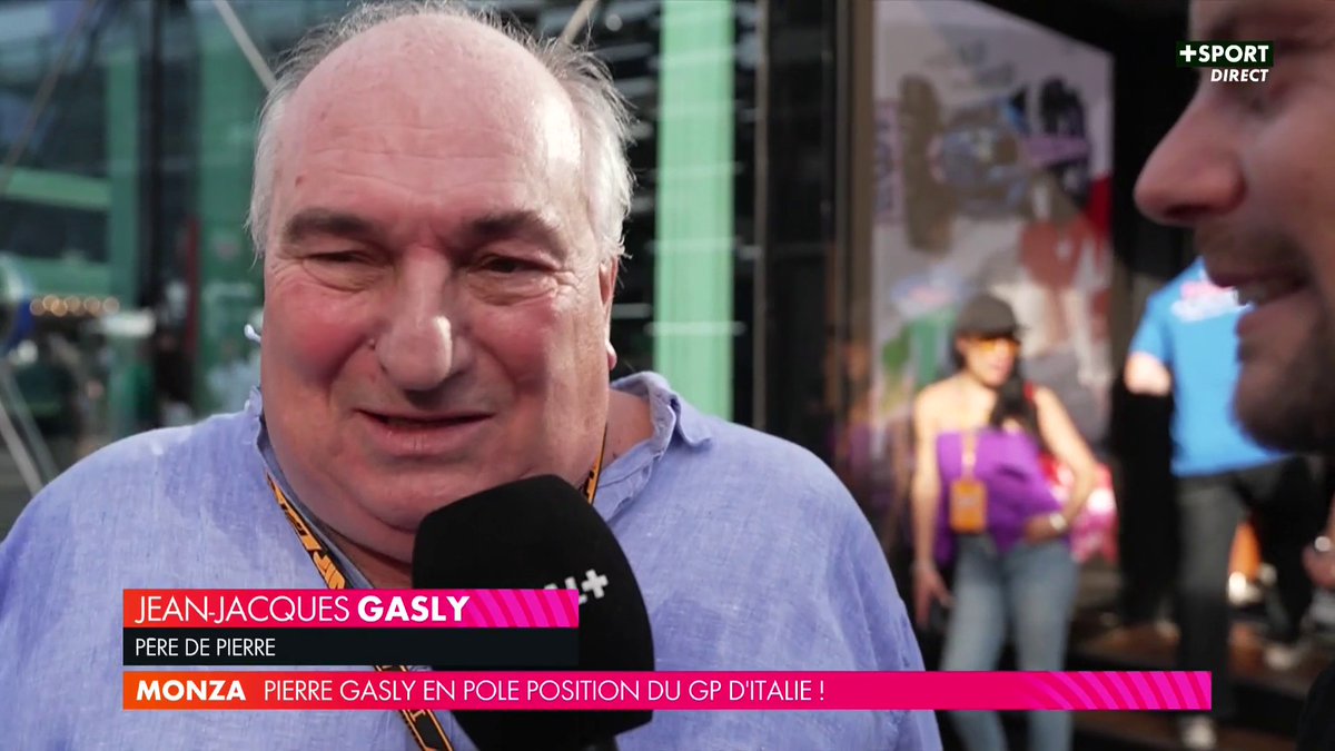 🗣️ "Le plaisir de partager ça avec les Français qui aiment la F1" Le père de Pierre Gasly ému après la première pole de son fils 🥹 #ItalianGP #F1