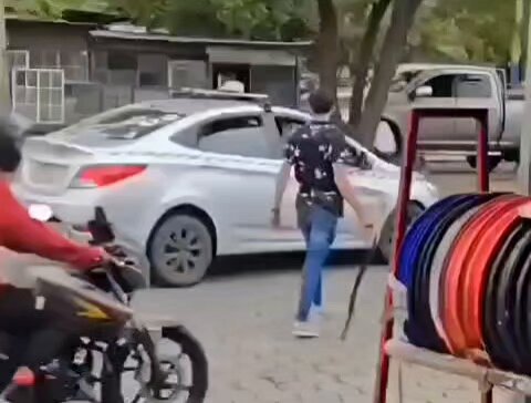 He brought a belt to a machete fight and lost.