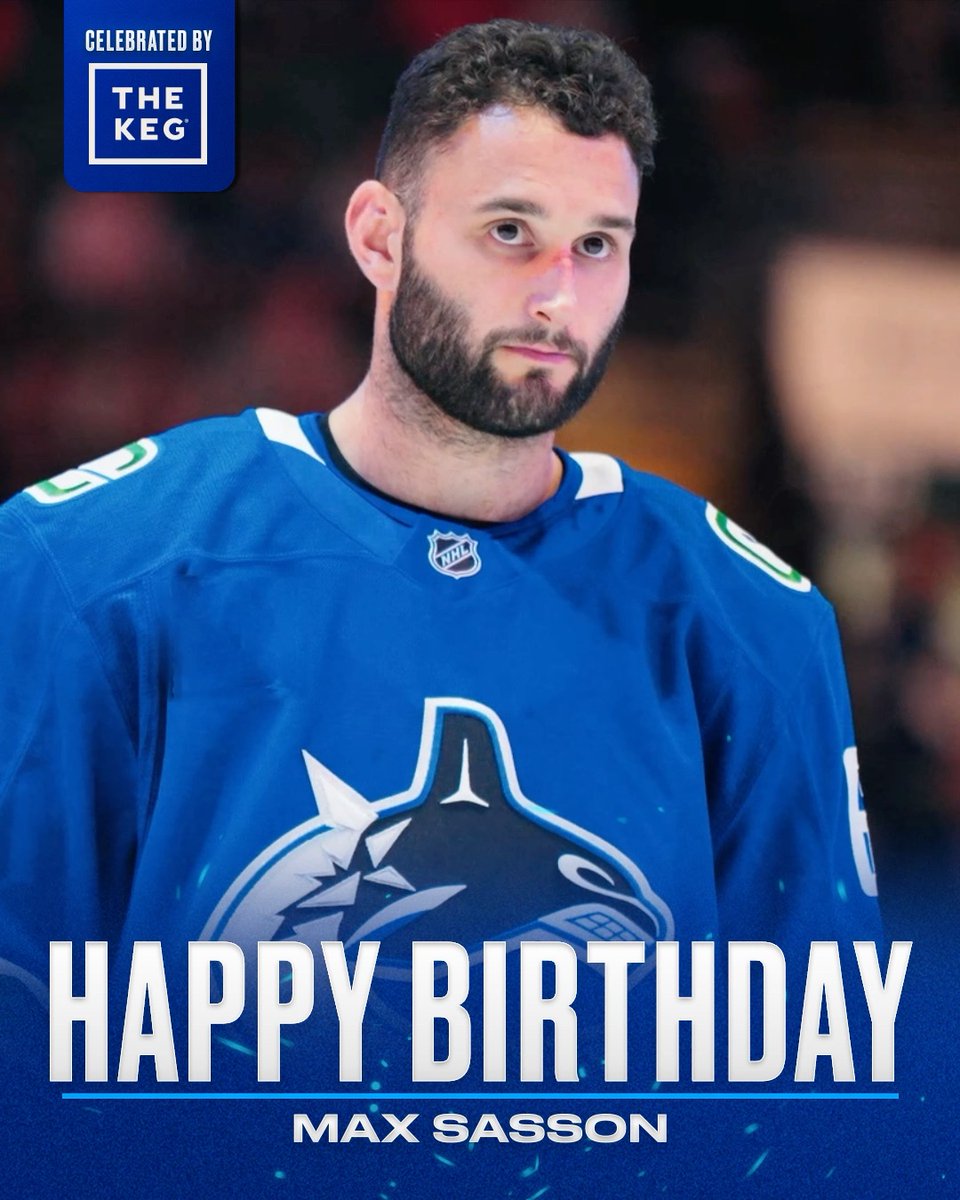 Happy birthday Sass! 🥳 Join us in celebrating Max Sasson's birthday! #Canucks | The Keg