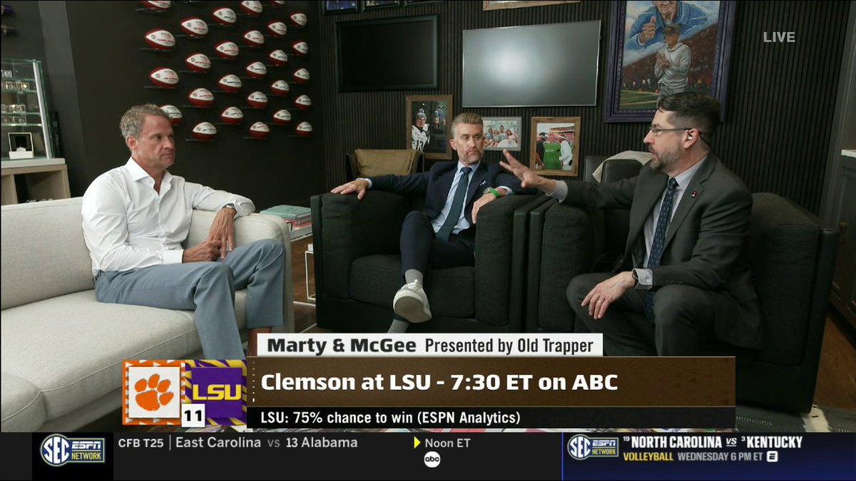 .Marty Smith & Ryan McGee sit down with Lane Kiffin to discuss the state of LSU football entering Week 1 and tonight's matchup against Clemson 🏟️