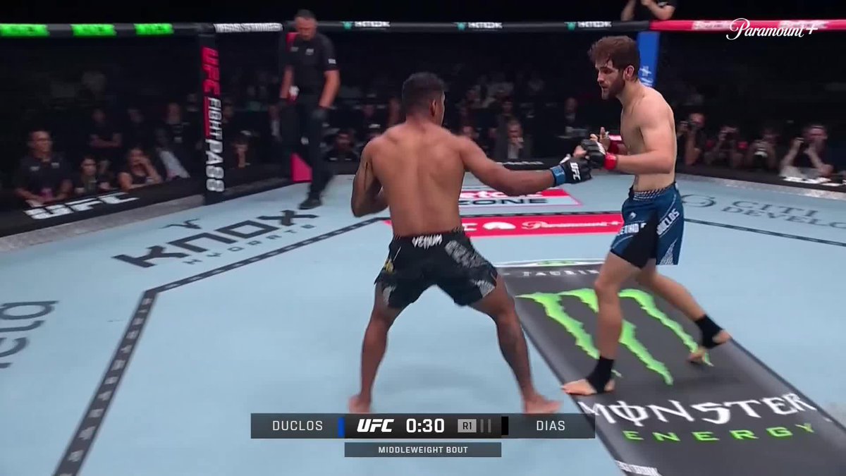 Matthieu Duclos just turned off Luis Felipe Dias in Round 1 at #UFCParis! 😱