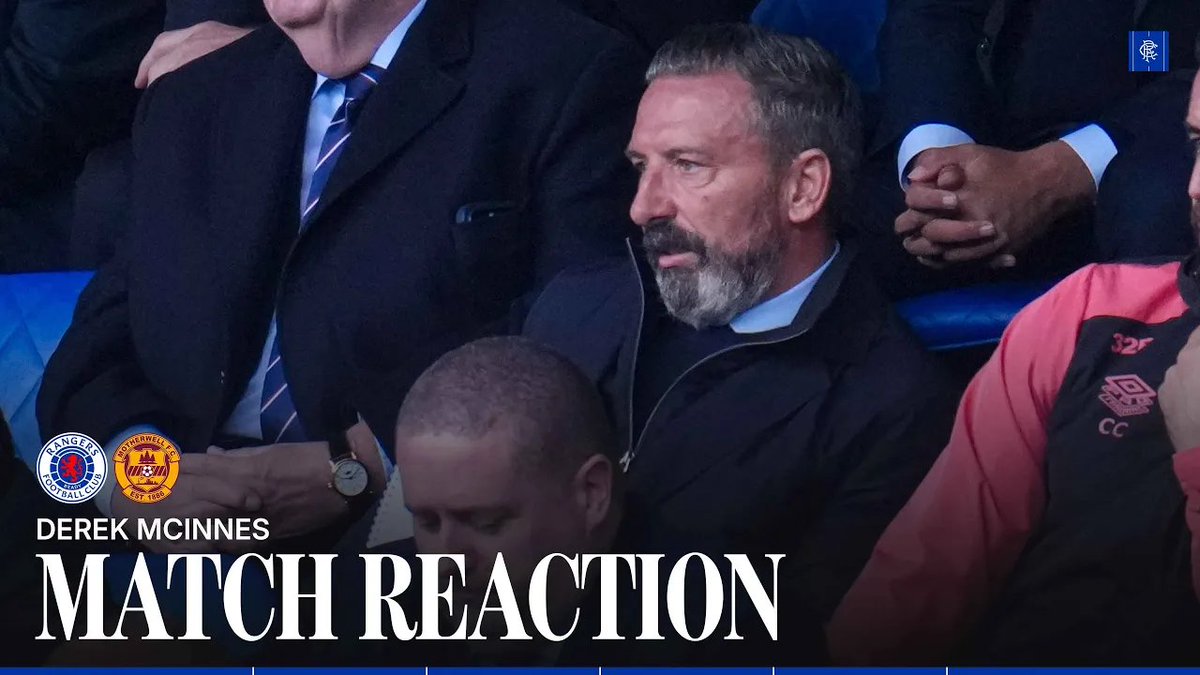 🎙️ Derek McInnes reflects on this afternoon’s victory over Motherwell at Ibrox with RangersTV.