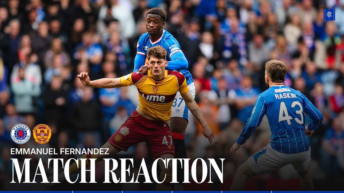🎙️ Emmanuel Fernandez reflects on this afternoon’s victory over Motherwell with RangersTV.