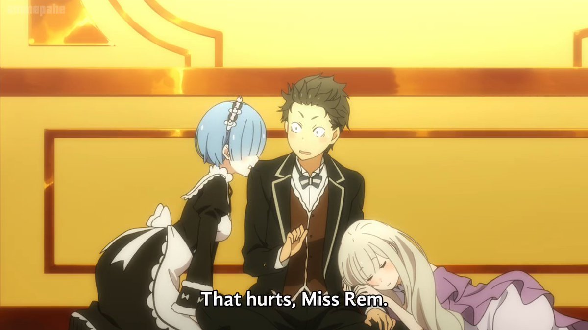 Emilia and rem getting drunk Never let them near any alcohol 😂