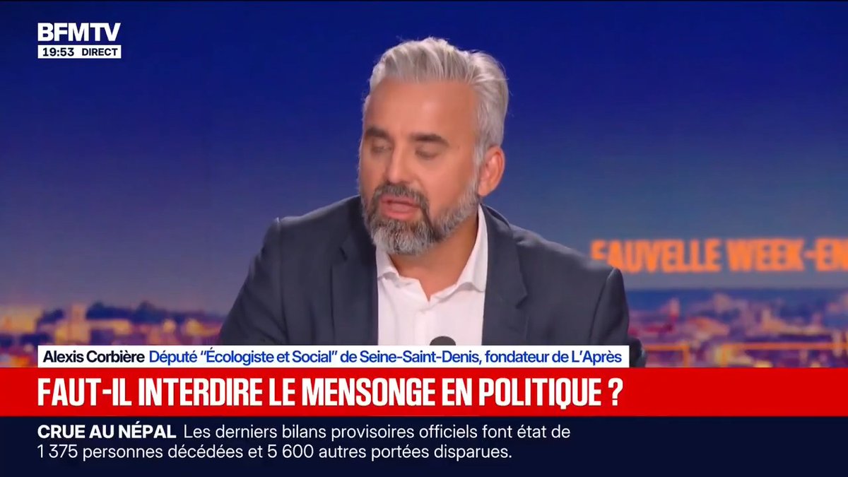 On ne doit pas accepter que des hommes politiques mentent ouvertement. Le mensonge doit coûter. Les élus doivent avoir peur de mentir. Ils doivent pouvoir être révoqués par les citoyens, si un mensonge était avéré. #BFMTV