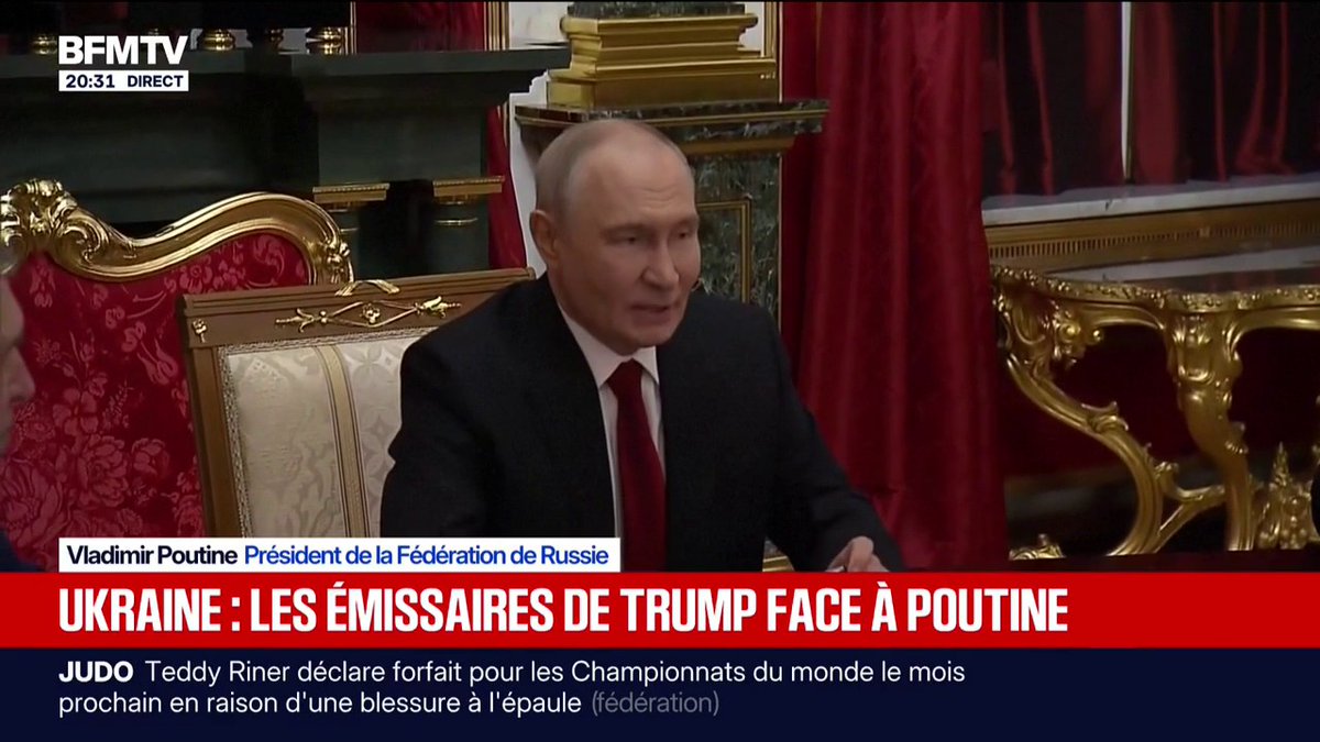 "Je voudrais vous demander de transmettre mes meilleurs vœux au président des États-Unis": les mots de Vladimir Poutine aux émissaires américains