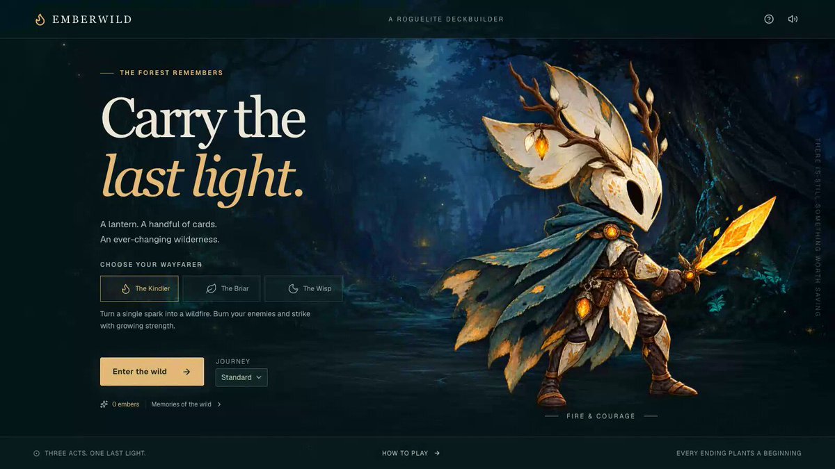 ive been running the oneshot roguelite deckbuilder test for over a year now. here's astra's. relative to fable: - natively uses imagegen for art - builds a full three act structure plus three different characters / cardsets - is the first model to play and record its own demo after making the game is it a step change from fable? no, not really. it's pretty impressively cohesive and contentful but i think fable's showed noticeably more visual flare, despite the programatic sprites rather than generated images. but still it's... a lot, and i'm quite sure it could make massive improvements with small amounts of feedback, and it generated the images and published the game as a playable site i can share and recorded a demo of it playing it all in one shot. it's an extremely complete package. comparing this to what we had a year ago is truly fucking remarkable