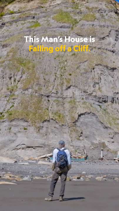 One day, Phil Gordon's house will slide 247 feet (75 meters) off a sheer cliff outside of Homer, Alaska. While he could relocate to a sturdier plot of land, Gordon refuses to let his home fall—so he's moving the property to a safe distance back: