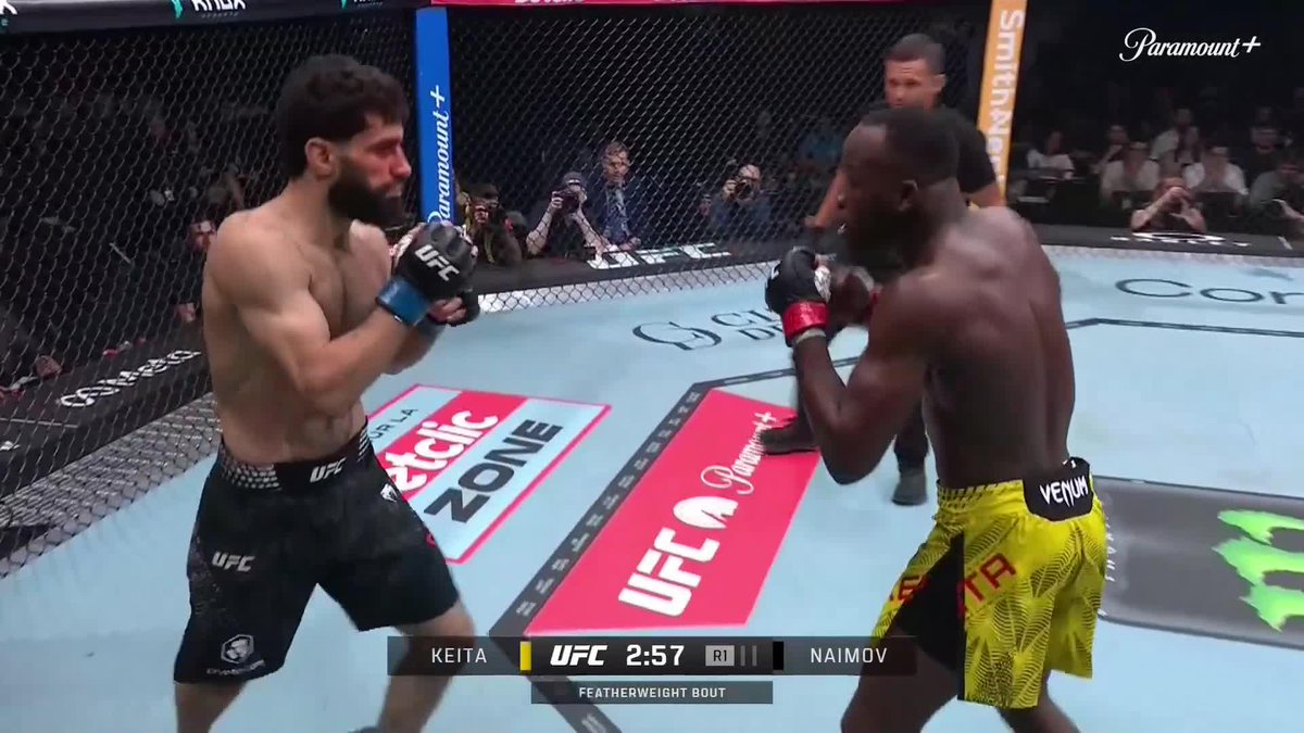 Losene Keita is POUNCING early in R1! [ #UFCParis | LIVE on @ParamountPlus ]