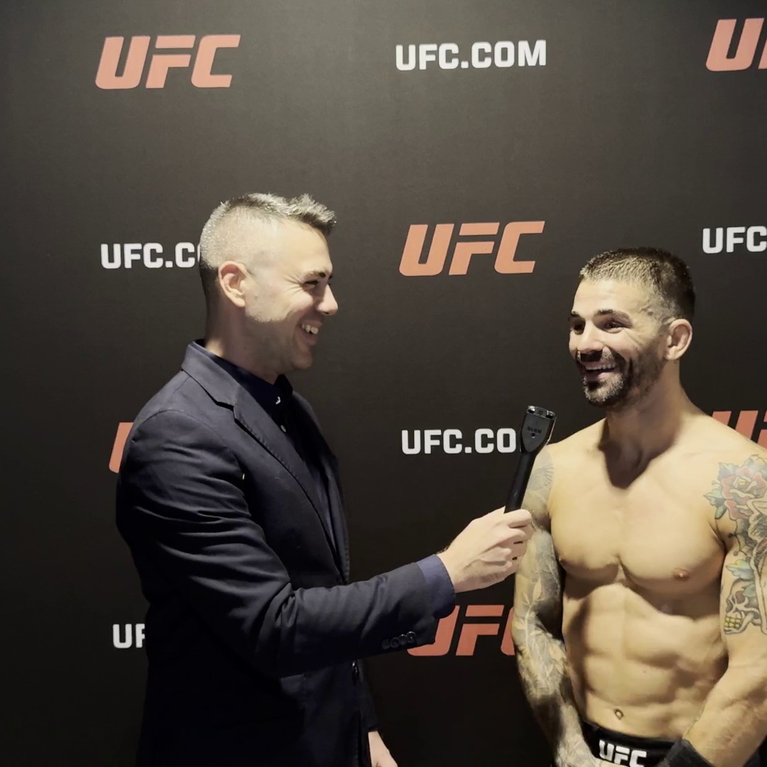 "Como soy del Atleti, hay que ganar sufriendo" Las primeras palabras de Fabià Sintes en Eurosport tras lograr su primera victoria en la UFC #UFCParis #UFCHBOMax