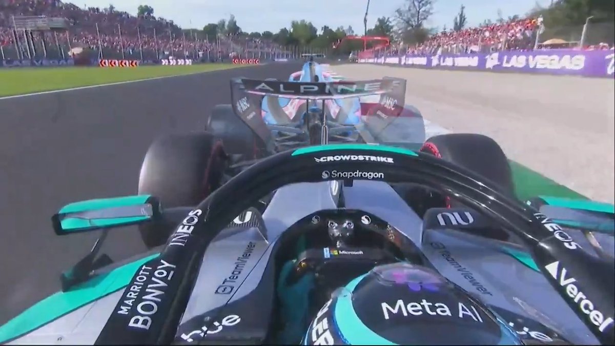 GHOST 👻 CAR Ride onboard with George Russell to see how close he got to Pierre Gasly in the battle for pole ⚔️ #F1 #ItalianGP