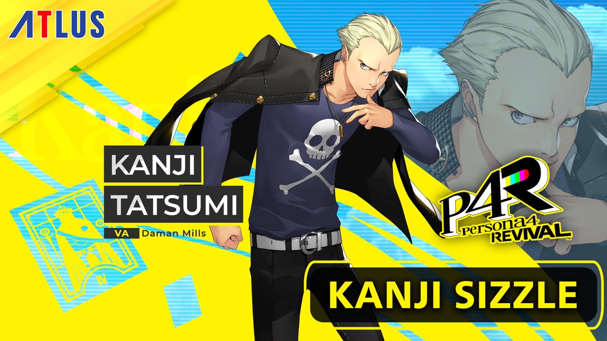 "I’m gonna use this power I got to make this town peaceful” ☠️ Make way for the legendary delinquent - Kanji Tatsumi - voiced by Daman Mills! Daman Mills Pre-order Persona 4 Revival: