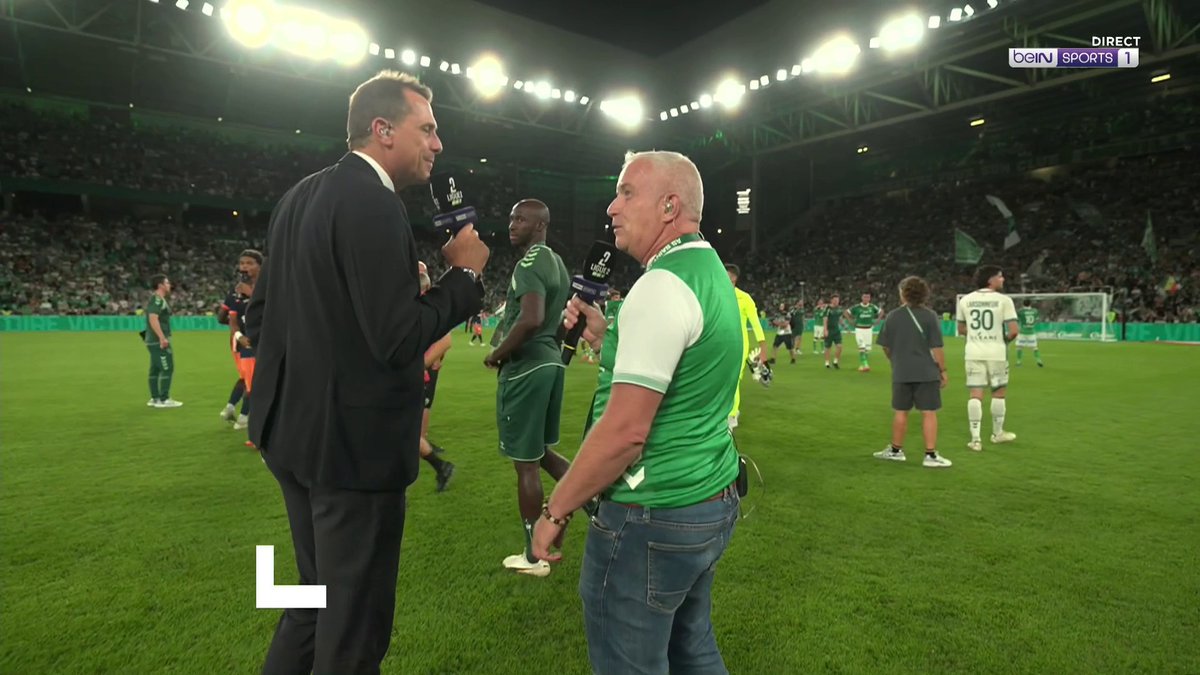 ⚽️ #Ligue2BKT 🎙️ beIN SPORTS offre à Yves, supporter de l'ASSE de vivre l’après-match au plus près des acteurs de la rencontre ! #beINLIGUE2 #beINDREAM
